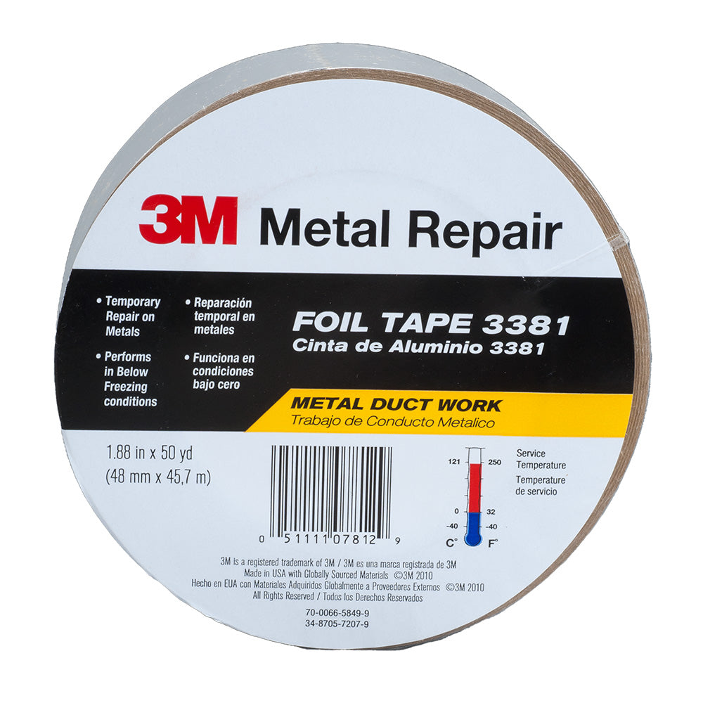 3M ALUMINUM FOIL TAPE 3381 SILVER
