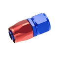 04 180 DEGREE FEMALE ALUMINUM HOSE END RED/BLUE
