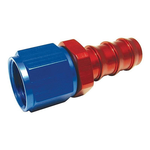 10AN BLACK STRAIGHT PUSHLOC FULL SWIVEL HOSE END