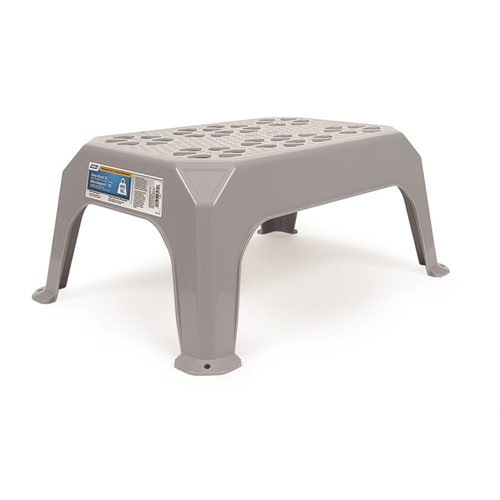 STEP STOOL PLASTIC LARGE GRAY