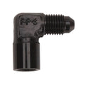 #4 Male x 1/8 FPT 90 Deg Gauge Adapter Inline