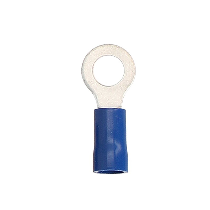 BLUE VINYL RING TERMINAL 16-14 GAUGE #6 PACKAGE OF 100