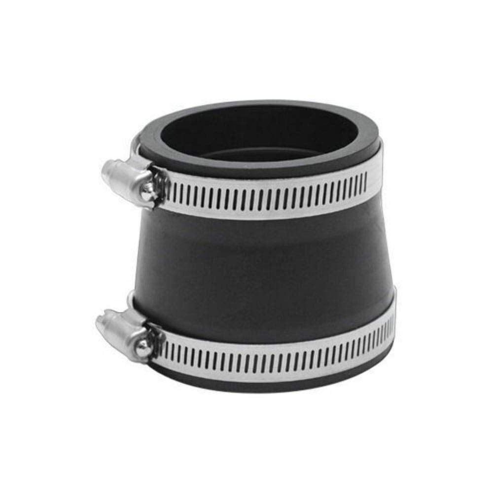 2.5 in ID x 3 in ID x 3 in Long Non Reinforced Silicone Reducer - Black