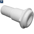 1 1/8IN STRAIGHT BARBED EXTRA LONG THRUHULL WHITE