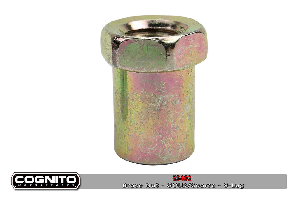 ~(2 lbs. 7X5X5)~ Brace Nut - GOLD/Coarse - 8-Lug