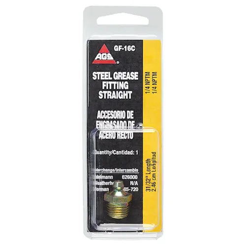 STEEL STRAIGHT GREASE FITTING 31/3
