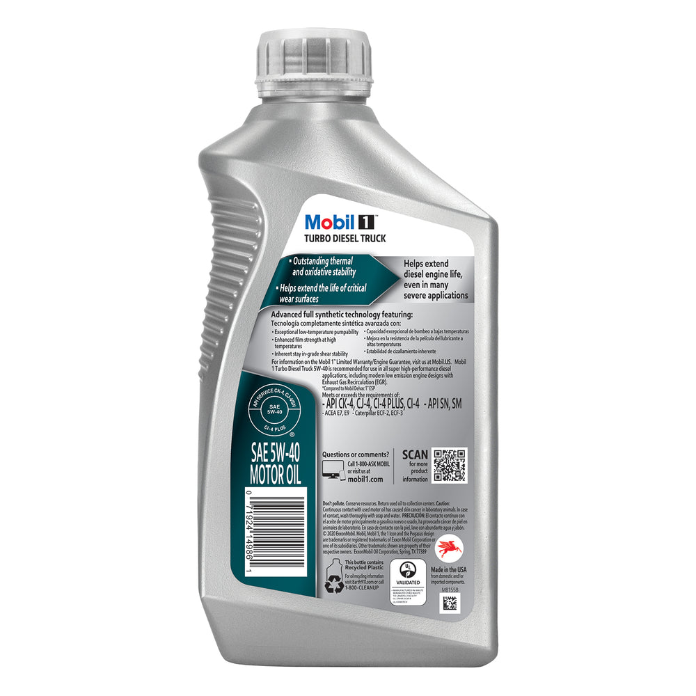 5w40 Turbo Diesel Oil 1 Qt