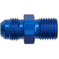 08 MALE AN/JIC FLARE TO M10X1.0 INVERTED ADAPTER BLUE