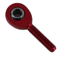 QA1 A Series Endura Rod End - Male/Left Hand - .25in Bore x 1/4-28 - Red Aluminum