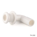 1 1/8" 90 DEGREE THRU HULL - WHITE