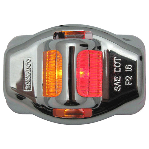 LED AMB/RED M/C FEND;CHRM COVR;POLY