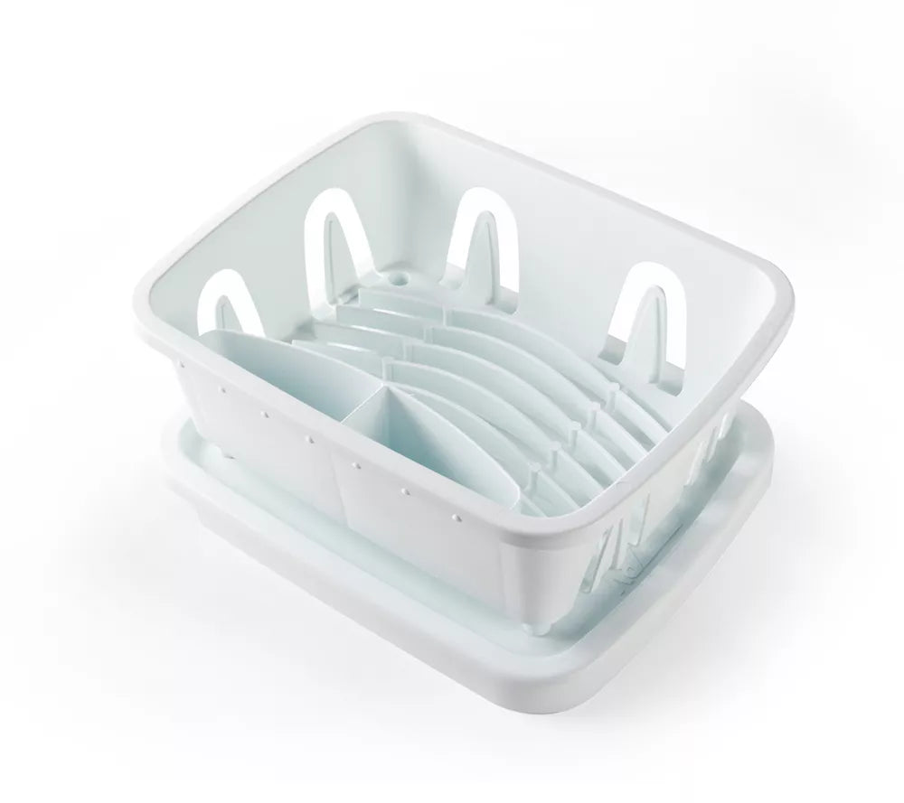 MINI DISH DRAINER & TRAY WHITE