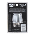 K&N 3/8in-1/2inid Flg X 2in od B X 1-3/4in h X 1.5in Tp Cr Multi Lingual White