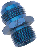 Russell Performance -6 AN Flare to 14mm x 1.5 Metric Thread Adapter (Blue)