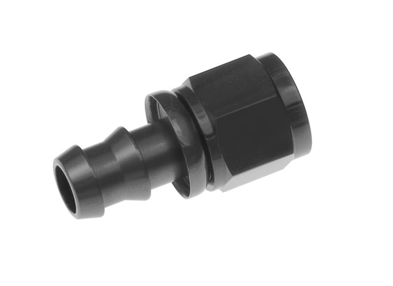 06 STRAIGHT AN/JIC HOSE END PUSH LOCK BLACK