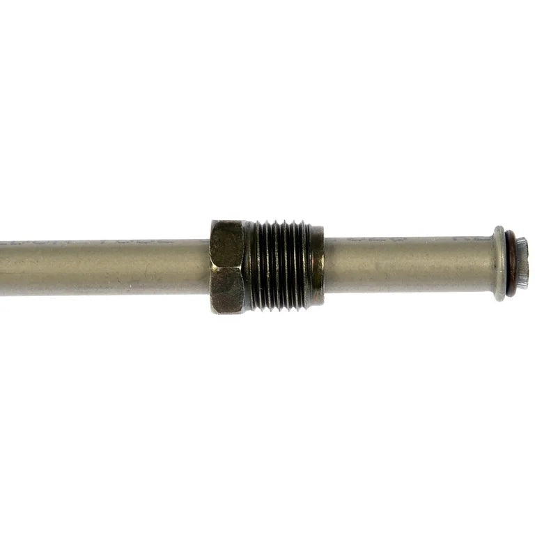Fitting: Steel fuel line repair fitting/line; 3/8" x 12" GM 16MM