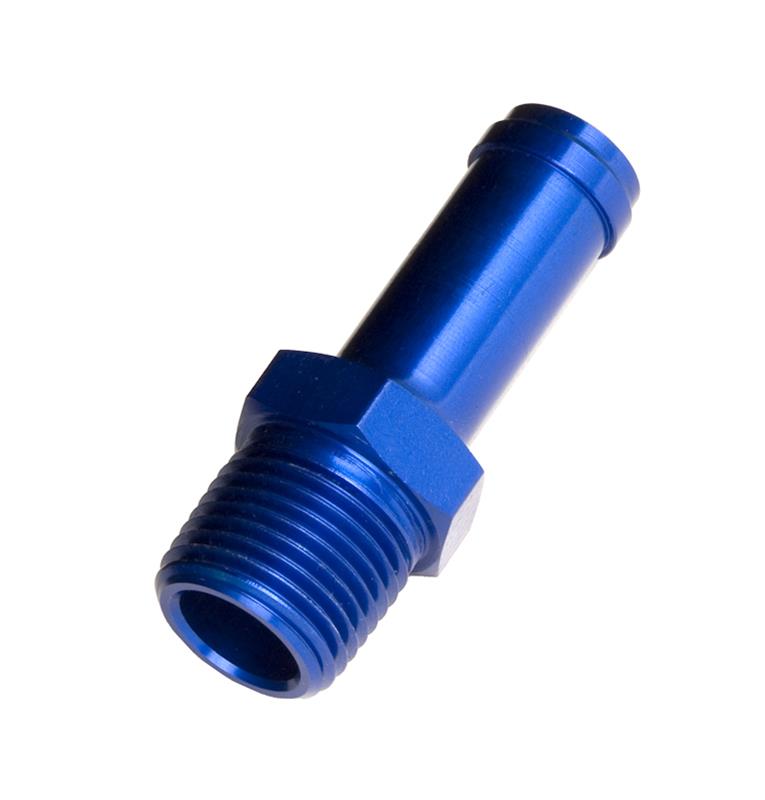 08 (1/2) OD HOSE NIPPLE TO 06 (3/8) NPT MALE STRAIGHT BLUE