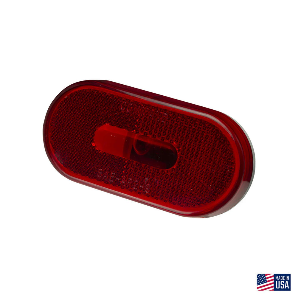 CLEARANCE LIGHT OVAL RED 12V