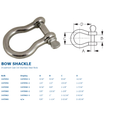 STAINLESS CAST 316 BOW SHACKLE - 1/
