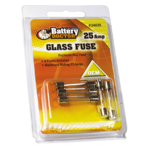 AGC GLASS FUSE25A5PCS RETAIL PKG