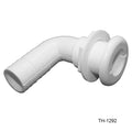 1 1/8IN 90 DEGREE BARBED THRUHULL WHITE