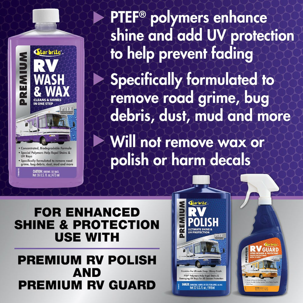 RV WASH & WAX 16 OZ.