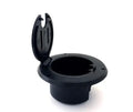 ROUND CABLE HATCH, 30 AMP, BLACK