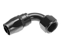06 STRAIGHT FEMALE ALUMINUM HOSE END BLACK