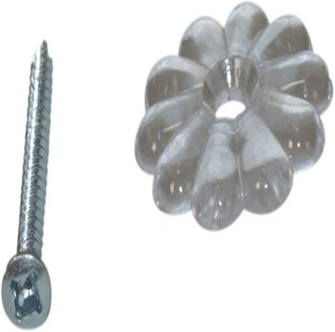 ROSETTE CLEAR AND ZINC SCREWS (100/CTN)