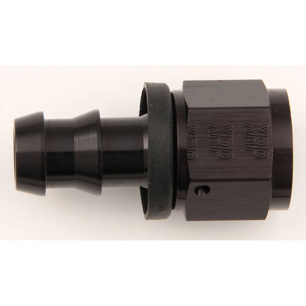#4 Str Push-On Hose End Black