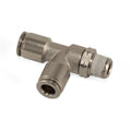 Air Lift Run Tee- Male 1/8in Npt X 1/4in Tube X 1/4in Tube
