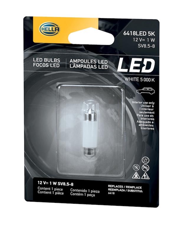 BULB LED 6418 12V 1W SV8.5-8 5K 36