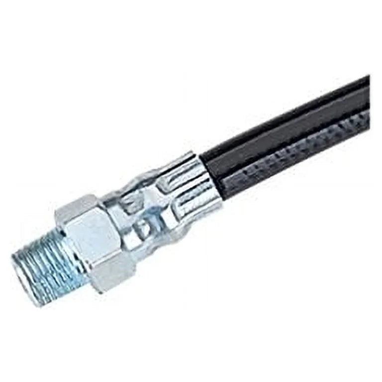 18IN GREASE HOSE WITH 1/8IN NPT MALE ENDS FITS MOST MANUAL GREASE GUNS. 4500 PSI