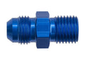 08 MALE AN/JIC FLARE TO M16X1.5 INVERTED ADAPTER BLUE