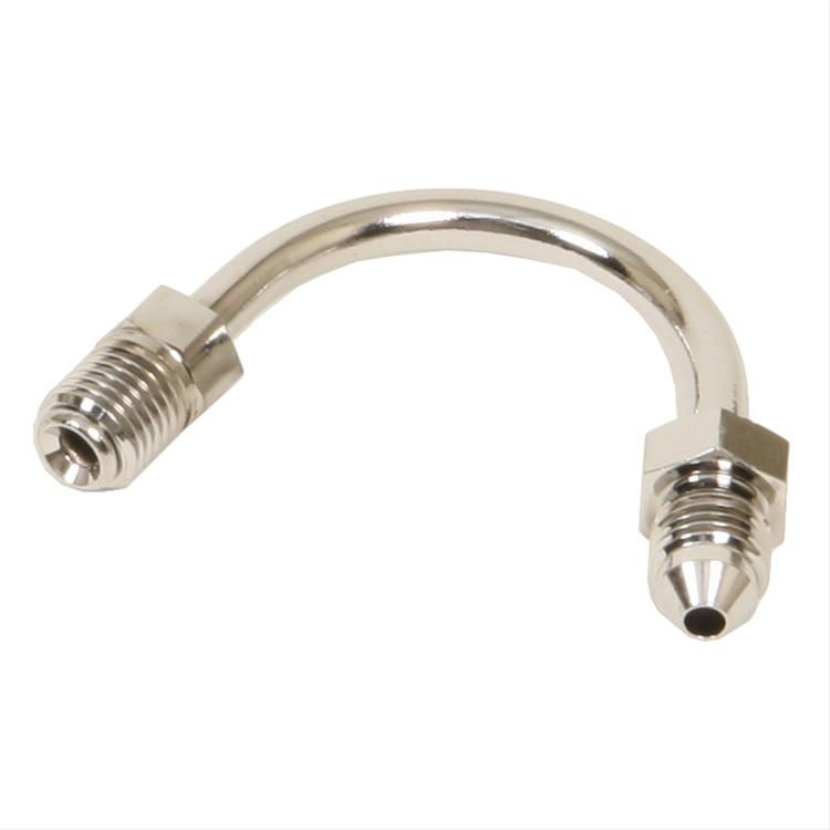 Russell Performance 3/8in-24 Inverted Flare to Male -3AN Steel Chrome 150 Degree Brake Line Fitting