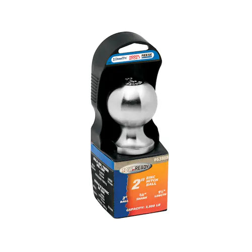 PACKAGED HITCH BALL, 2" X 3/4" X 1-