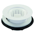 PLASTIC STRAINER W/THREADED BASKET WHITE