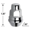 12MM X 1.25CLOSED END ACORN BULGE (17MM HEX) LUG NUTS 4 BAGGED