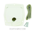 CABLE HATCH SM ROUND WHITE CARDED