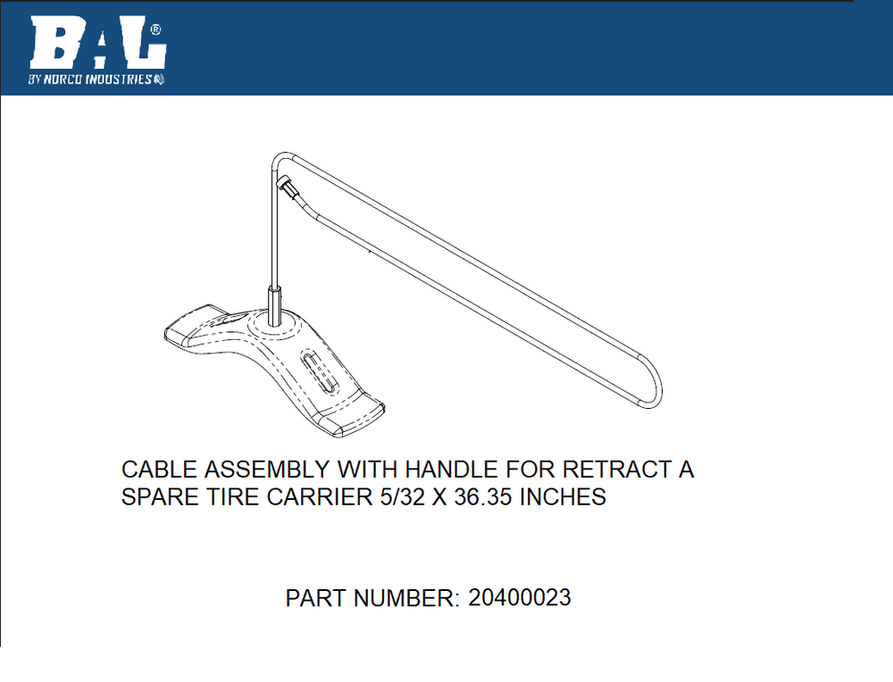 CABLE ASSEMBLY WITH HANDLE FOR RETR