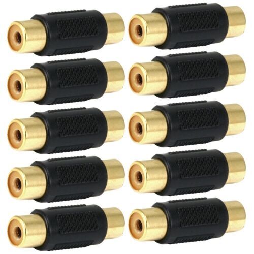 NICKEL PLATED RCA COUPLERS - RETAIL PACK