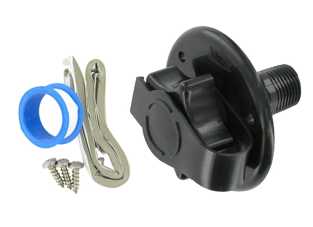 WATER INLET 23/4IN PLASTIC FLANGE MPT BLACK BULK