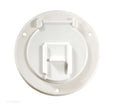 BASIC CABLE HATCH ROUND COL WHITE 4.3IN X 2.3IN (REPLACEABLE LID)