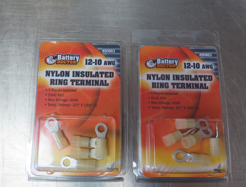 1210AWG #10 NYLON RING TERMINAL 5 PCS