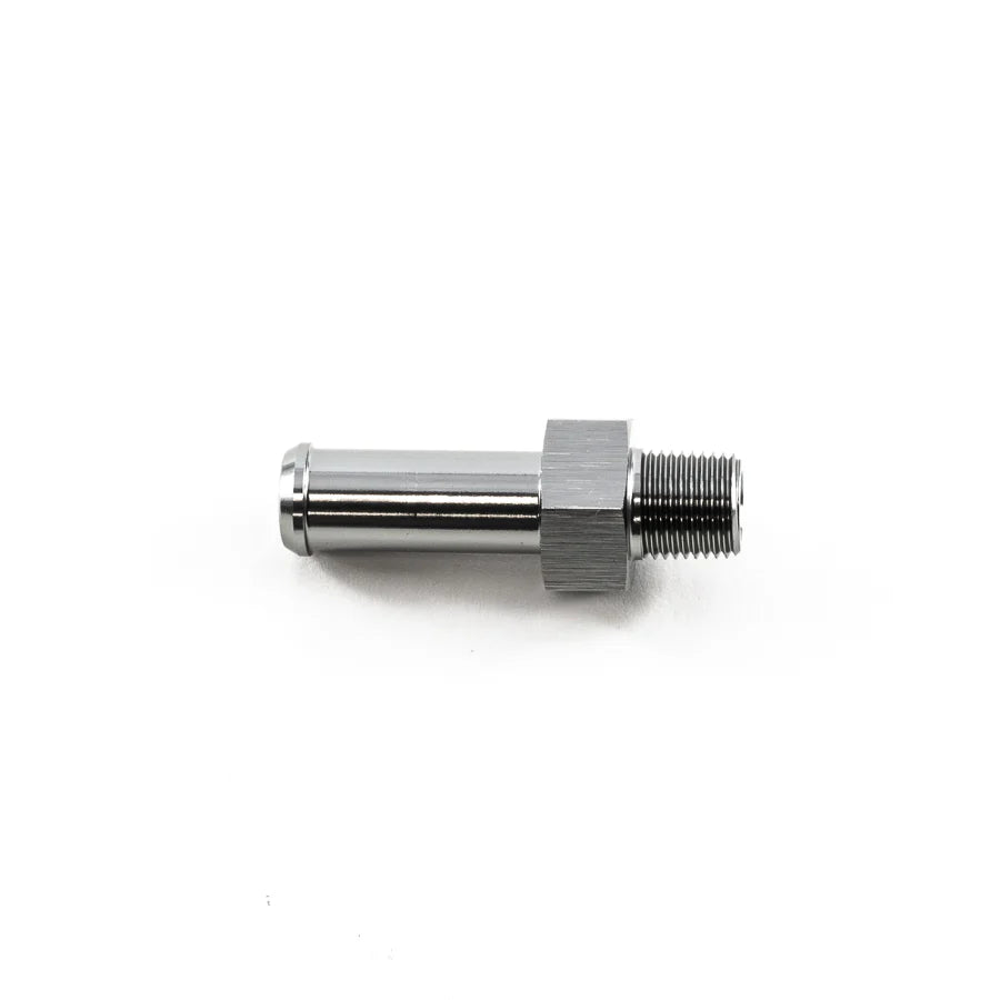 DeatschWerks 1/8 inch NPT Male Thread to 3/8 inch Single Hose Barb Adapter