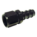 BLACK STRAIGHT PUSHLOC FULL SWIVEL HOSE END 8AN