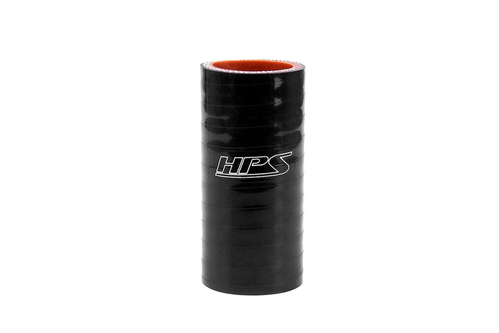 HPS Performance 1-1/8 ID 3 Long High Temp 4-ply Reinforced Silicone Straight Coupler Hose Black (28mm ID 76mm Length)