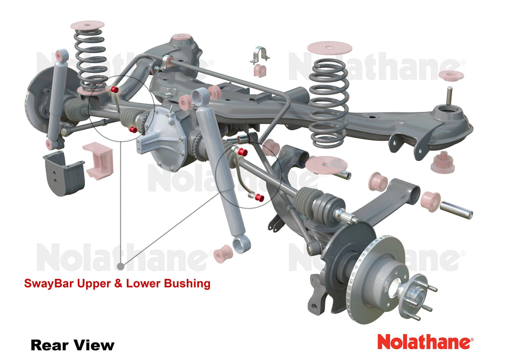 Sway bar - mount bushing 2 Bushings Grease