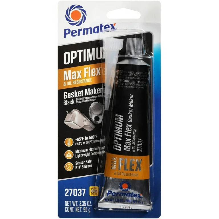 OPTIMUM EASY DISASSEMBLY BLACK RTV SILICONE GASKET MAKER MAX FLEX 3OZ TUBE C