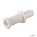 1 1/8IN THREADED STRAIGHT BARBED THRUHULL BLACK